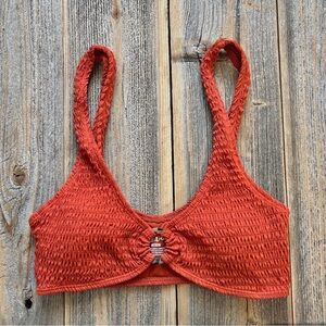 Womens Terracotta Orange Bikini Swim Suit Top size M Medium Cabana Sol